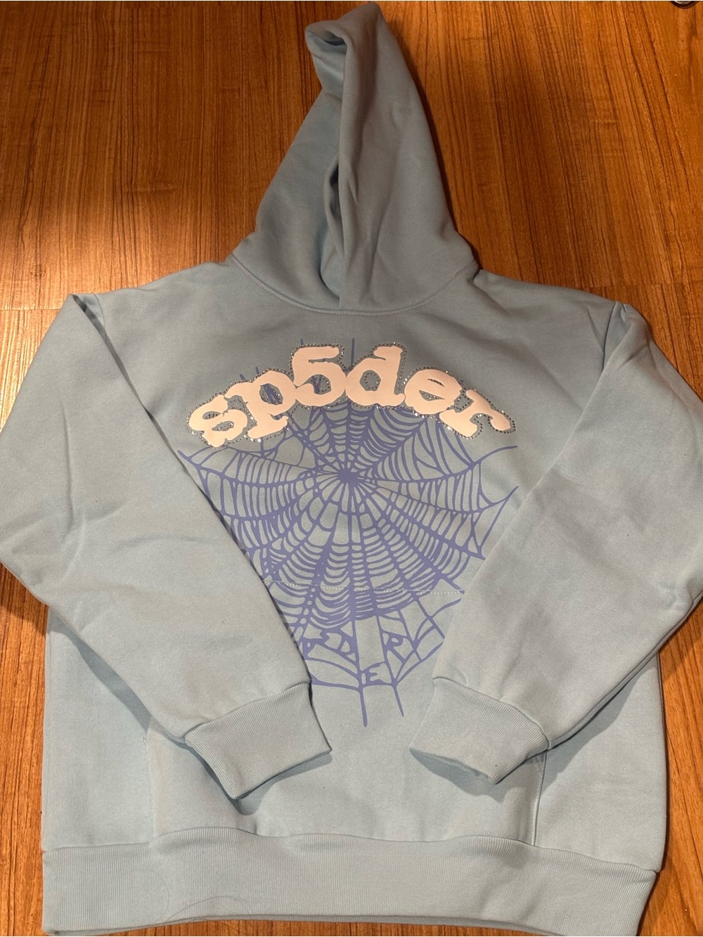 Light Blue Graphic Crewneck Sweatshirt